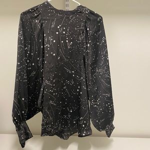 Zara Constellation Blouse with Pearl